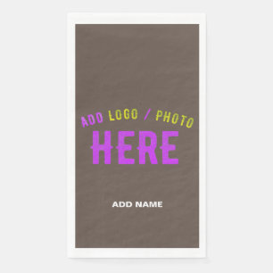 STYLISH MODERN CUSTOMIZABLE COFFEE VERIFIED BRAND PAPER GUEST TOWELS