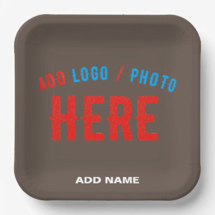 STYLISH MODERN CUSTOMIZABLE COFFEE VERIFIED BRAND PAPER PLATES