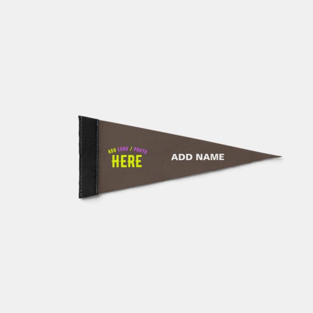 STYLISH MODERN CUSTOMIZABLE COFFEE VERIFIED BRAND PENNANT FLAG (Front)
