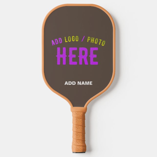 STYLISH MODERN CUSTOMIZABLE COFFEE VERIFIED BRAND PICKLEBALL PADDLE (Front)