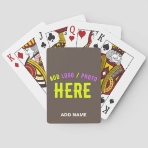 STYLISH MODERN CUSTOMIZABLE COFFEE VERIFIED BRAND POKER CARDS