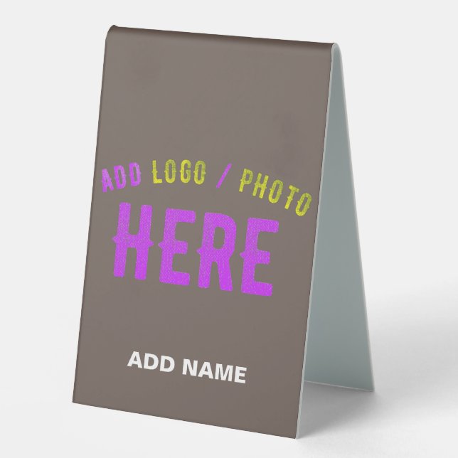 STYLISH MODERN CUSTOMIZABLE COFFEE VERIFIED BRAND TABLE TENT (Front)