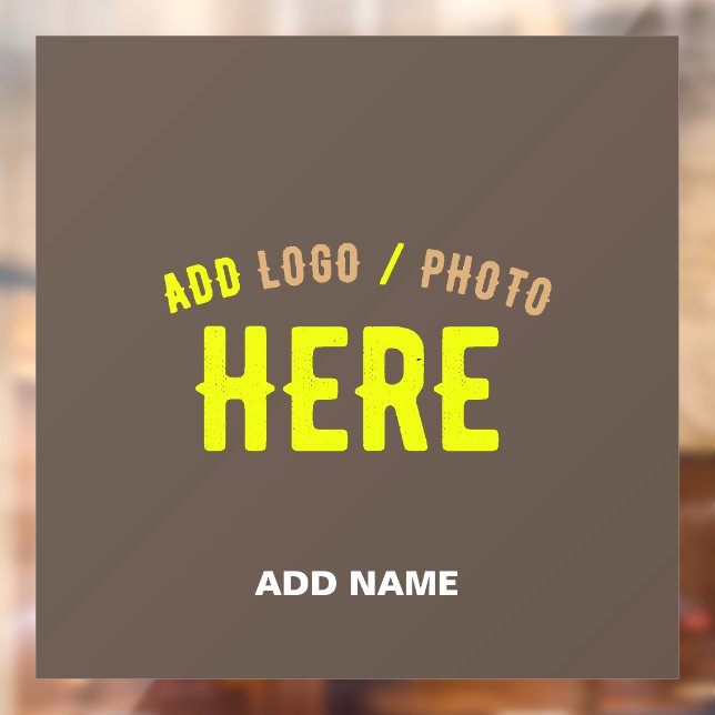 STYLISH MODERN CUSTOMIZABLE COFFEE VERIFIED BRAND WINDOW CLING (Sheet 2)