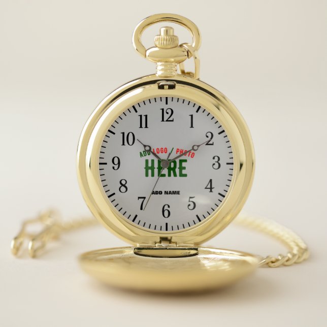 STYLISH MODERN CUSTOMIZABLE GOLDEN ASH BRANDED POCKET WATCH (Inside)
