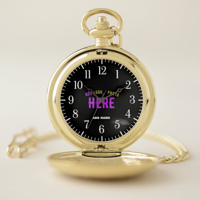 STYLISH MODERN CUSTOMIZABLE GOLDEN VERIFIED BRAND POCKET WATCH (Inside)