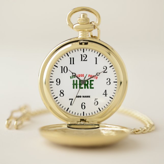 STYLISH MODERN CUSTOMIZABLE GOLDEN VERIFIED BRAND POCKET WATCH (Inside)
