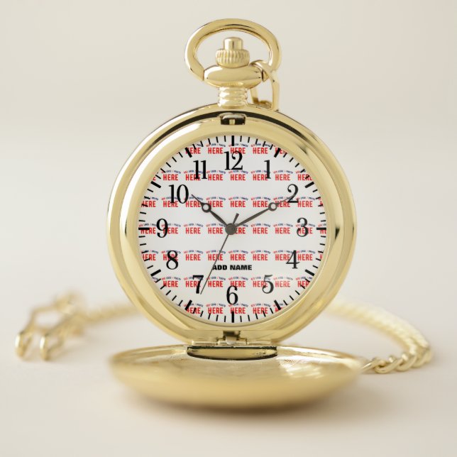 STYLISH MODERN CUSTOMIZABLE GOLDEN VERIFIED BRAND POCKET WATCH (Inside)