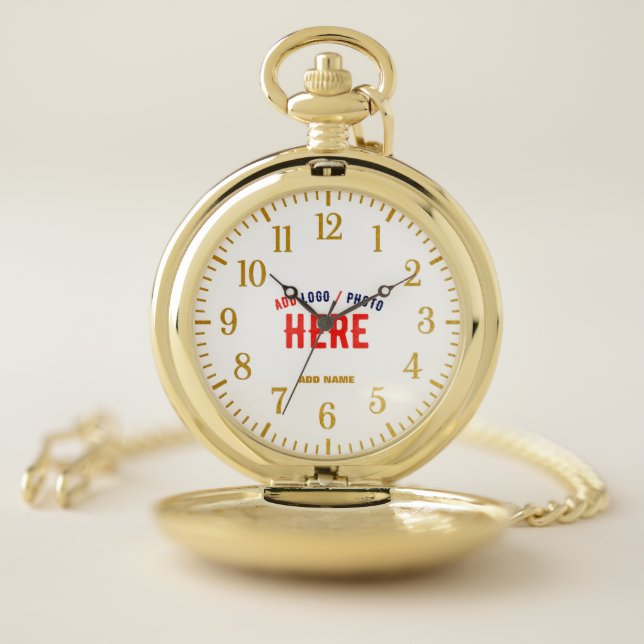STYLISH MODERN CUSTOMIZABLE GOLDEN VERIFIED BRAND POCKET WATCH (Inside)