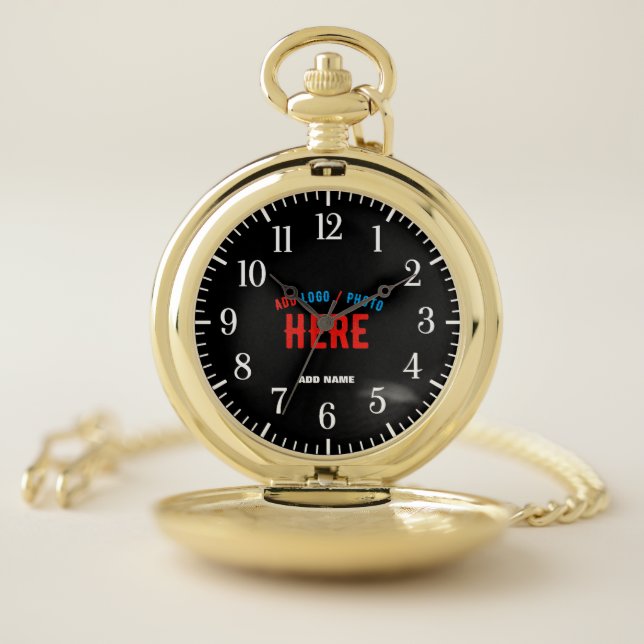 STYLISH MODERN CUSTOMIZABLE GOLDEN VERIFIED BRAND POCKET WATCH (Inside)