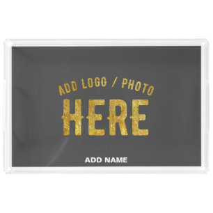 STYLISH MODERN CUSTOMIZABLE GREY VERIFIED BRANDED ACRYLIC TRAY