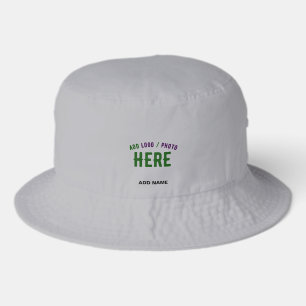 STYLISH MODERN CUSTOMIZABLE GREY VERIFIED BRANDED BUCKET HAT
