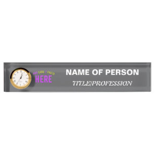 STYLISH MODERN CUSTOMIZABLE GREY VERIFIED BRANDED DESK NAME PLATE