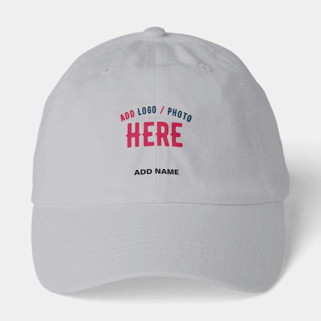 STYLISH MODERN CUSTOMIZABLE GREY VERIFIED BRANDED HAT (Front)