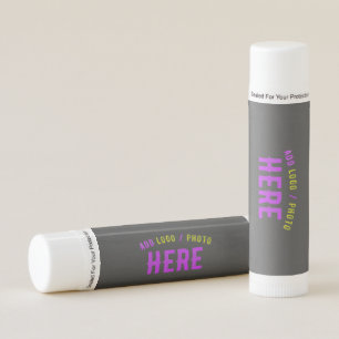 STYLISH MODERN CUSTOMIZABLE GREY VERIFIED BRANDED LIP BALM
