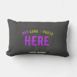 STYLISH MODERN CUSTOMIZABLE GREY VERIFIED BRANDED LUMBAR PILLOW
