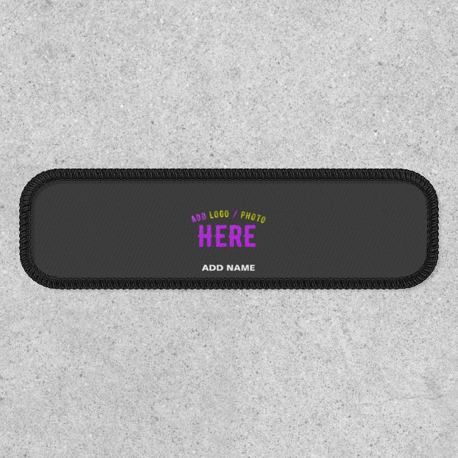 STYLISH MODERN CUSTOMIZABLE GREY VERIFIED BRANDED PATCH (Front)