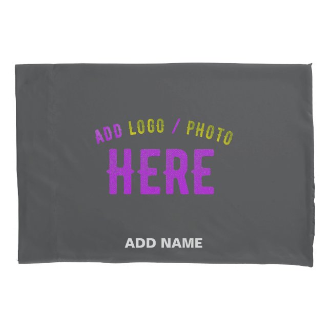 STYLISH MODERN CUSTOMIZABLE GREY VERIFIED BRANDED PILLOW CASE (Front)