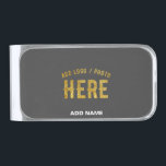STYLISH MODERN CUSTOMIZABLE GREY VERIFIED BRANDED SILVER FINISH MONEY CLIP<br><div class="desc">THIS IS A DESIGN FITTING FOR CUSTOMERS.YOU CAN CHANGE, RESIZE OR ADD LOGO, PHOTO, TEXT AND COLOURS THE WAY YOU LIKE.THANK YOU.</div>