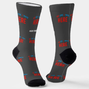 STYLISH MODERN CUSTOMIZABLE GREY VERIFIED BRANDED SOCKS