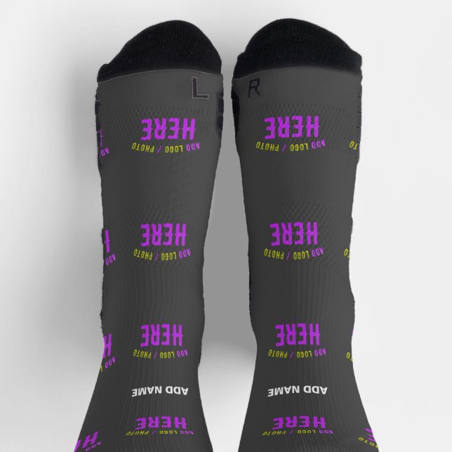 STYLISH MODERN CUSTOMIZABLE GREY VERIFIED BRANDED SOCKS (Top)
