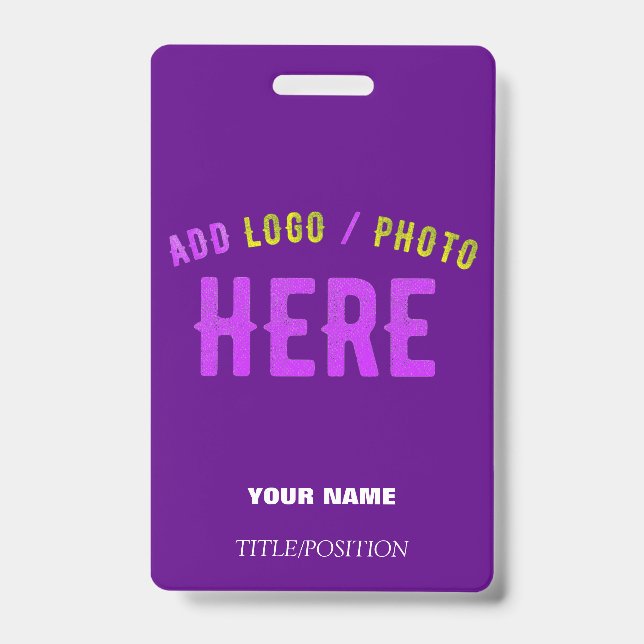 STYLISH MODERN CUSTOMIZABLE INDIGO BRANDED LANYARD BADGE (Front)