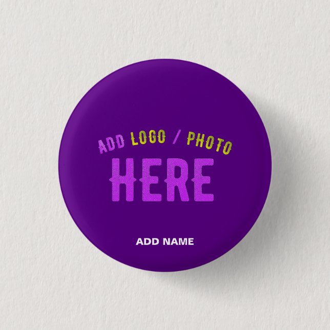 STYLISH MODERN CUSTOMIZABLE INDIGO VERIFIED BRAND BUTTON (Front)