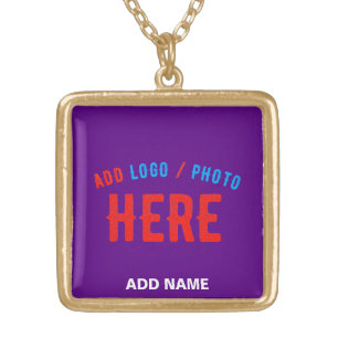STYLISH MODERN CUSTOMIZABLE INDIGO VERIFIED BRAND GOLD PLATED NECKLACE