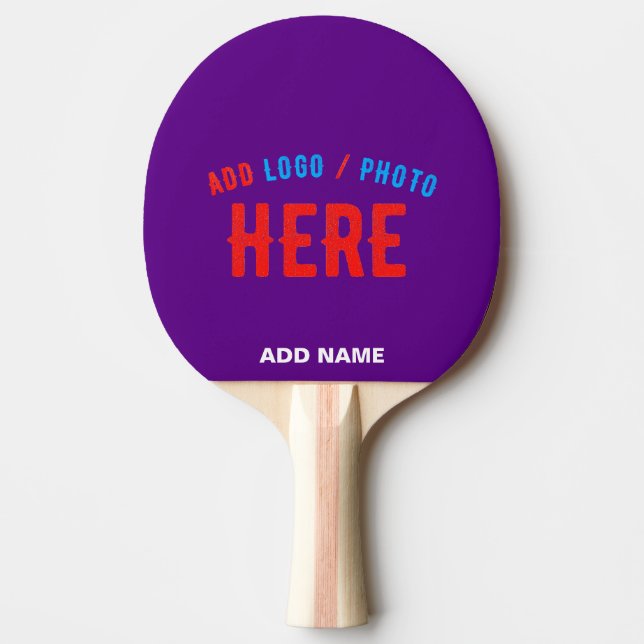 STYLISH MODERN CUSTOMIZABLE INDIGO VERIFIED BRAND PING PONG PADDLE (Front)