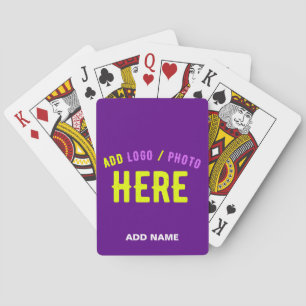 STYLISH MODERN CUSTOMIZABLE INDIGO VERIFIED BRAND POKER CARDS