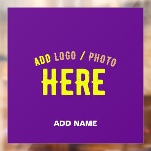 STYLISH MODERN CUSTOMIZABLE INDIGO VERIFIED BRAND WINDOW CLING
