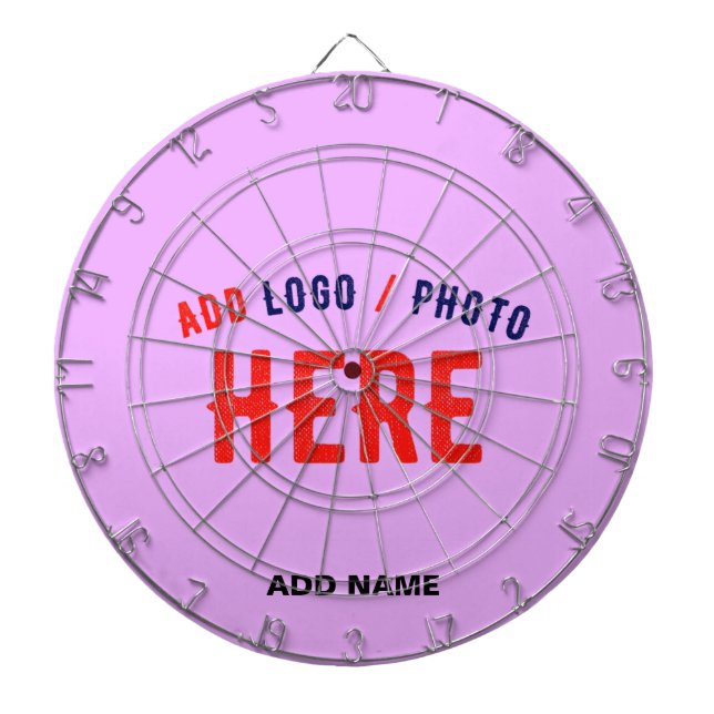 STYLISH MODERN CUSTOMIZABLE MAUVE VERIFIED BRANDED DART BOARD (Front)