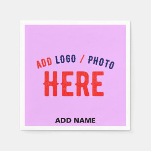 STYLISH MODERN CUSTOMIZABLE MAUVE VERIFIED BRANDED NAPKINS