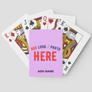 STYLISH MODERN CUSTOMIZABLE MAUVE VERIFIED BRANDED POKER CARDS