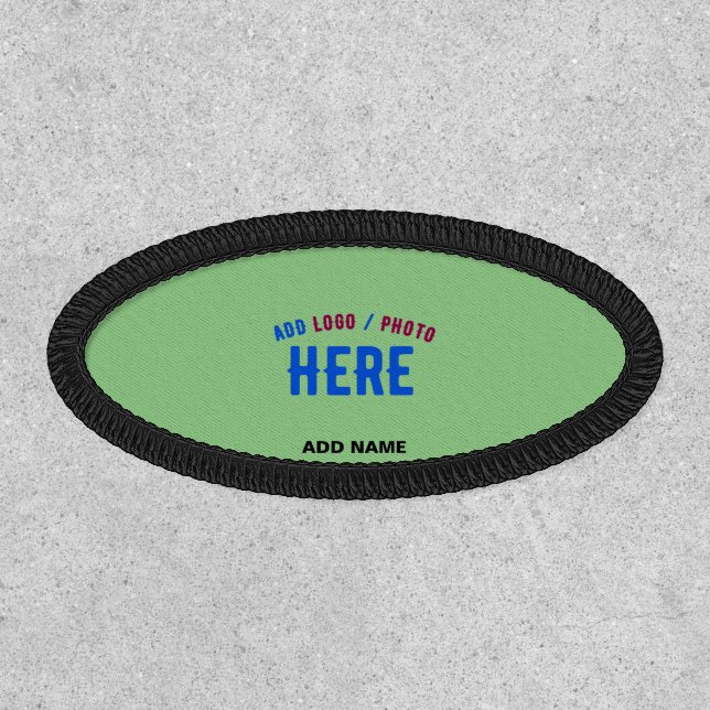 STYLISH MODERN CUSTOMIZABLE MINT GREEN BRANDED PATCH (Front)