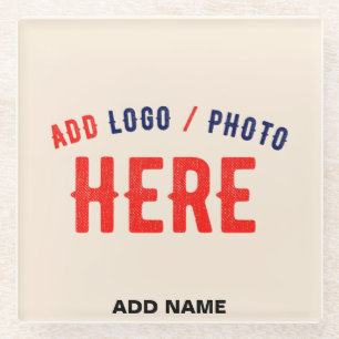 STYLISH MODERN CUSTOMIZABLE NATURAL VERIFIED BRAND GLASS COASTER