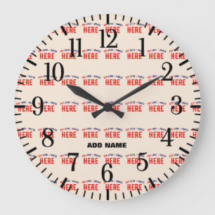 STYLISH MODERN CUSTOMIZABLE NATURAL VERIFIED BRAND LARGE CLOCK