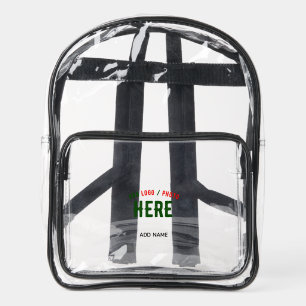 STYLISH MODERN CUSTOMIZABLE NICE VERIFIED BRANDED CLEAR BACKPACK