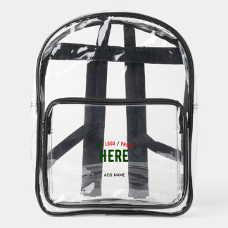 STYLISH MODERN CUSTOMIZABLE NICE VERIFIED BRANDED CLEAR BACKPACK