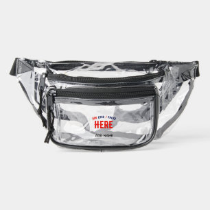 STYLISH MODERN CUSTOMIZABLE NICE VERIFIED BRANDED CLEAR FANNY PACK
