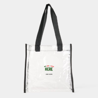 STYLISH MODERN CUSTOMIZABLE NICE VERIFIED BRANDED CLEAR TOTE BAG