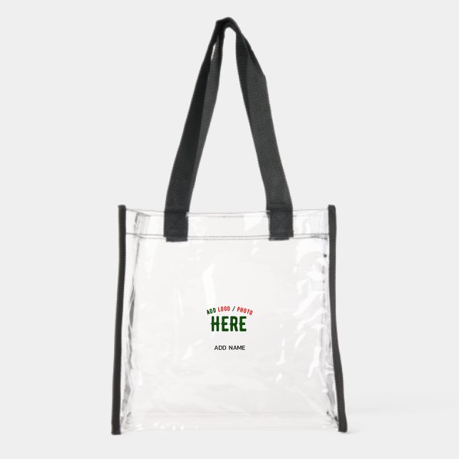 STYLISH MODERN CUSTOMIZABLE NICE VERIFIED BRANDED CLEAR TOTE BAG  (Front)