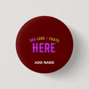 STYLISH MODERN CUSTOMIZABLE OXBLOOD VERIFIED BRAND BUTTON