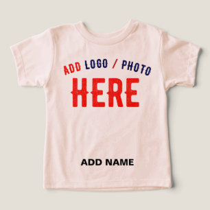STYLISH MODERN CUSTOMIZABLE PEACH TRIBLEND BRANDED TODDLER T-SHIRT