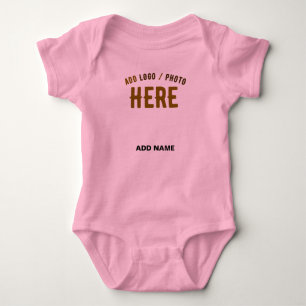 STYLISH MODERN CUSTOMIZABLE PINK VERIFIED BRANDED BABY BODYSUIT