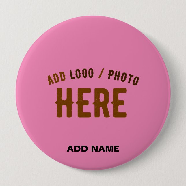 STYLISH MODERN CUSTOMIZABLE PINK VERIFIED BRANDED BUTTON (Front)
