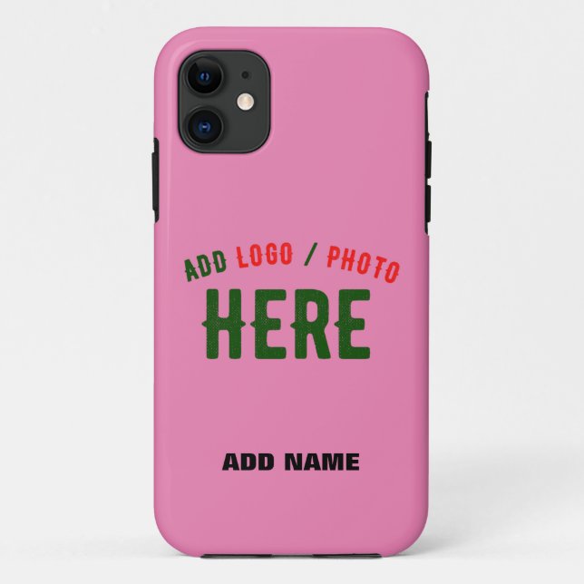 STYLISH MODERN CUSTOMIZABLE PINK VERIFIED BRANDED Case-Mate iPhone CASE (Back)