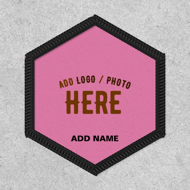 STYLISH MODERN CUSTOMIZABLE PINK VERIFIED BRANDED PATCH (Front)