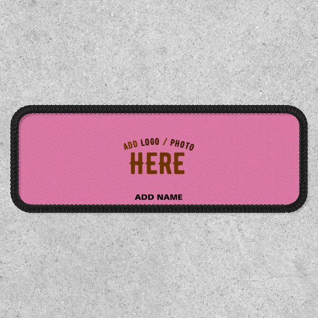 STYLISH MODERN CUSTOMIZABLE PINK VERIFIED BRANDED PATCH (Front)