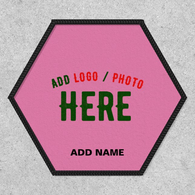 STYLISH MODERN CUSTOMIZABLE PINK VERIFIED BRANDED PATCH (Front)