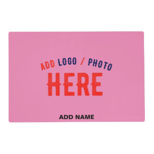 STYLISH MODERN CUSTOMIZABLE PINK VERIFIED BRANDED PLACEMAT